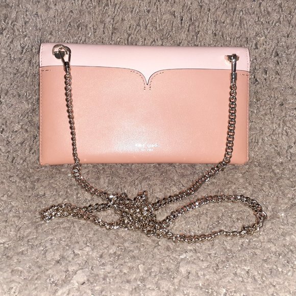 Kate Spade-Suzy-Gold Chain Cluch-Tawny/Multi Smooth Leather-NWT-PWRU7330 - Picture 3 of 8